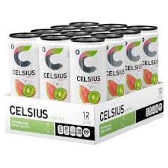 Celsius 12 Pack Cans Sparkling Kiwi Guava