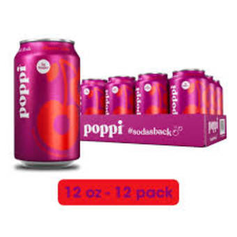 Poppi 12 Pack Cans Cherry Cola