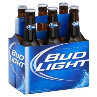 BUD LIGHT 12 OZ 6PK BTL