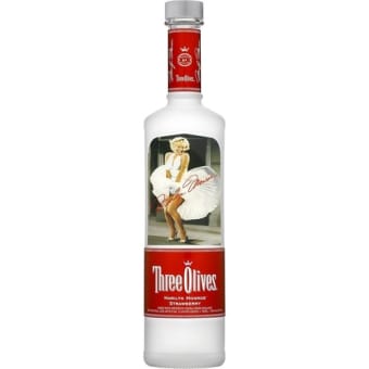 THREE OLIVES FLAVORED STRAWBERRY M MONROE 750ML