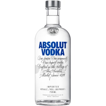 Absolut 80 Proof Vodka - 750mL