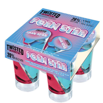 TWISTED SHOTZ PORN STAR 4PK 100ML