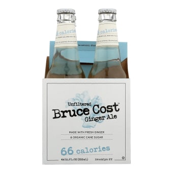 Bruce Cost Fresh Ginger Ale Sodas - 4 bottles / 12oz