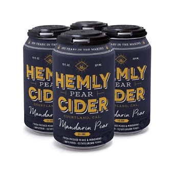 Hemly Cider Seasonal Mandarin Pear - 4 cans / 12oz