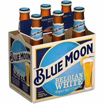 Blue Moon Belgian White Wheat Craft Beer - 6 bottles / 12oz