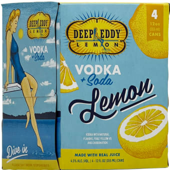 Deep Eddy Lemon Soda - 4 cans / 12oz