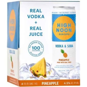 High Noon Pineapple Hard Seltzer - 4 cans / 12oz