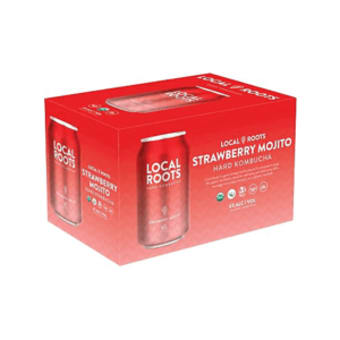 Local Roots Kombucha Strawberry Mojito - 6 cans / 12oz