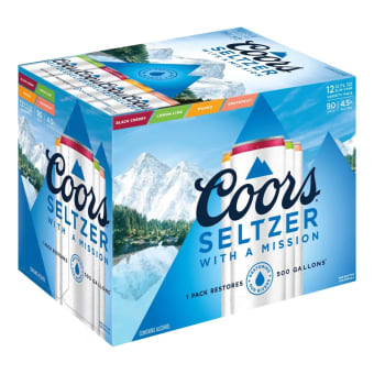 Coors Hard Seltzer Variety Pack Gluten Free - 12 cans / 12oz