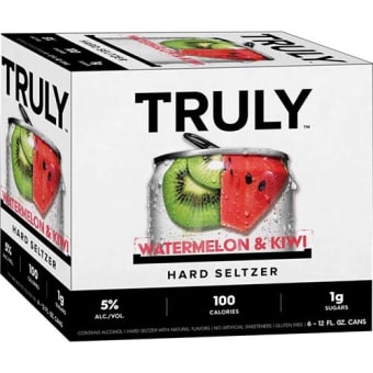 Truly Hard Seltzer Watermelon & Kiwi Spiked & Sparkling Water - 6 Cans/ 12oz