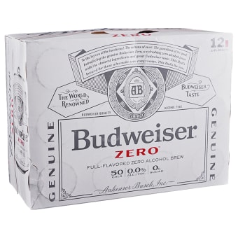 Budweiser Zero - 12 pack cans
