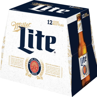 Miller Lite - 12 pack bottles