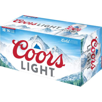 Coors Light - 18 pack / 16oz can