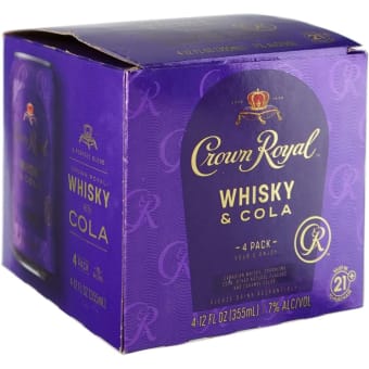 Crown Royal Whisky And Cola - 4 pack