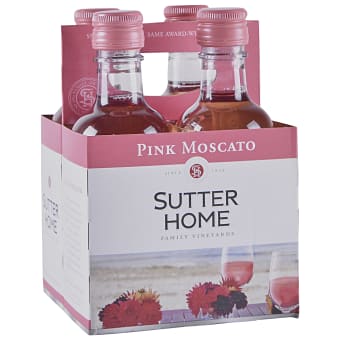 SUTTER HOME PINK MOSCATO 4PK 187ML