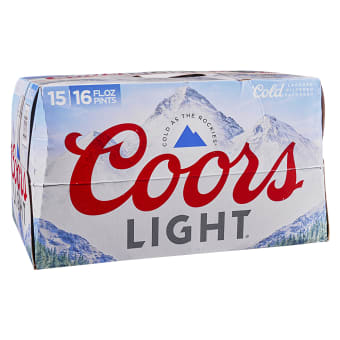 COORS LIGHT ALUMINUM CAN 15PK 16 oz