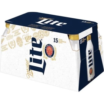 MILLER LITE ALUMINUM CAN 15PK 16 oz