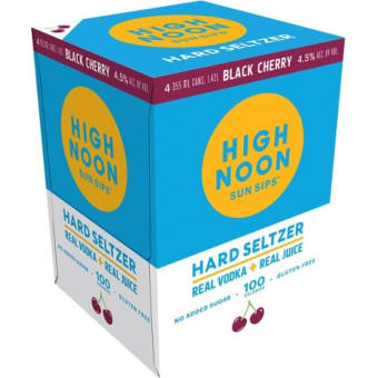 High Noon Black Cherry Hard Seltzer - 4 cans / 355mL