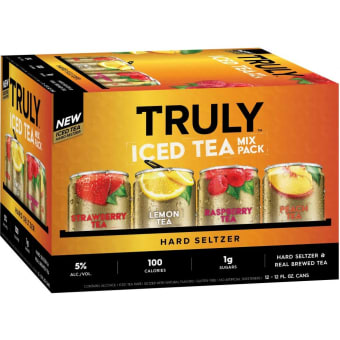 Truly Spiked & Sparkling Water Hard Iced Tea Mix Seltzer - 12 cans / 12oz