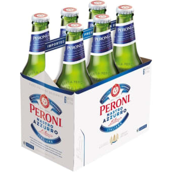 Peroni Nastro Azzurro Pale Lager - 6 bottles / 11.2oz