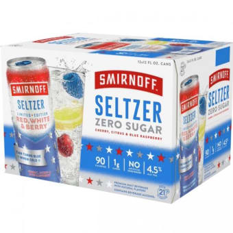 Smirnoff Red White & Berry Seltzer - 12 cans / 12oz
