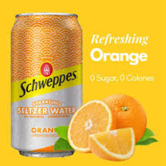 Schweppes Orange Seltzer 12pack Cans