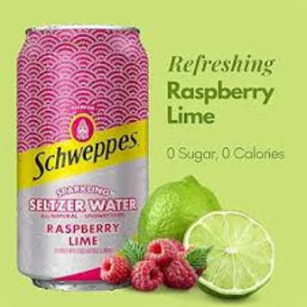 Schweppes Raspberry Lime Seltzer 12pack Cans