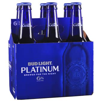 BUD LIGHT PLATINUM 6PK BOTTLE 12 oz