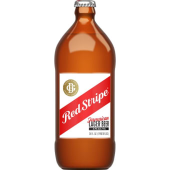Red Stripe 24 oz bottle