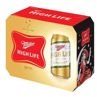 Miller High Life 12 pack 12 pack cans