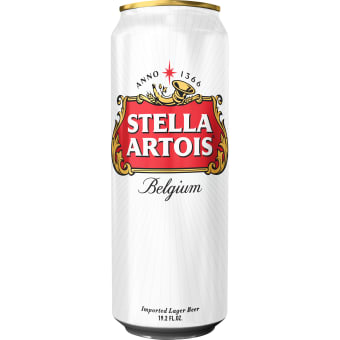 Stella Artois 19 oz can