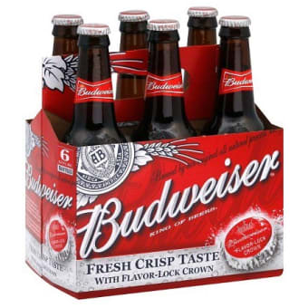 BUDWEISER 6PK BOTTLE 12 oz
