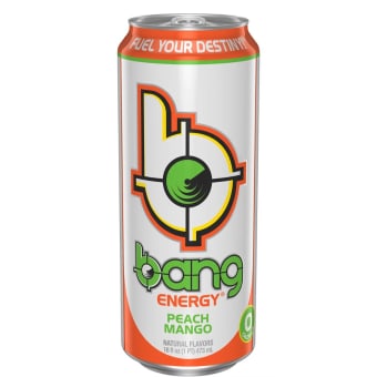 Bang energy drink- peach mango 16 oz.