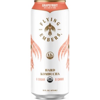 Flying Embers Grapefruit Hard Kombucha - 1 can / 16oz