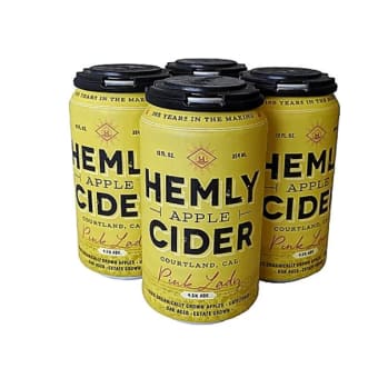Hemly Apple Cider Pink Lady - 4 cans / 12oz
