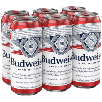 Budweiser - 6 cans / 16oz