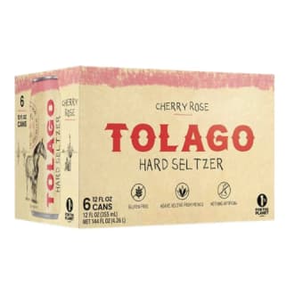 Tolago Hard Seltzer Cherry Rose - 6 Cans/ 12oz