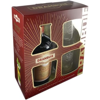 Drambuie The Isle of Skye Liqueur Bottle with 2 Glasses Gift Set (750 ml)