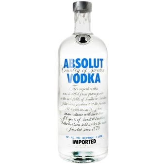 ABSOLUT 80 PROOF VODKA 1.0L