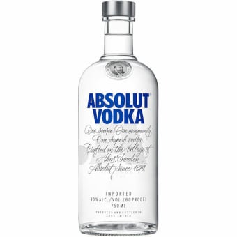 ABSOLUT 80 PROOF VODKA 750ml