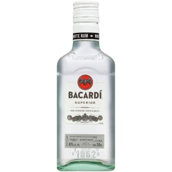 Bacardi Gluten Free Superior 80 Proof White Rum Bottle (200 ml)