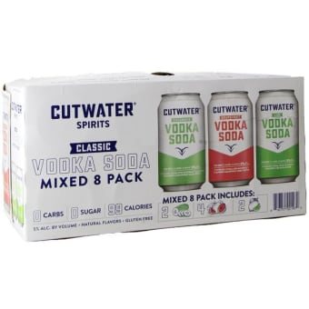 Cutwater Vodka Soda Variety Pack - 8 cans / 12oz