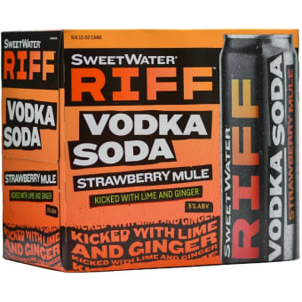 Riff Strawberry Mule Vodka Soda - 6 cans / 12oz