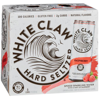 White Claw Raspberry Hard Seltzer - 6x 12oz Cans