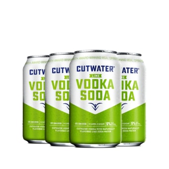 Cutwater Spirits Lime Vodka Soda - 4 cans / 12oz