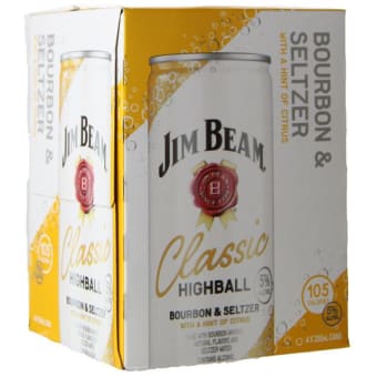 Jim Beam Cocktails Classic Highball - 4 cans / 12oz