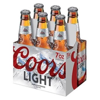 COORS LIGHT 7 OZ 6PK BOTTLE