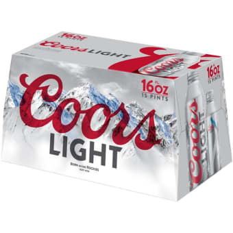 COORS LIGHT 16OZ 15PK CANS