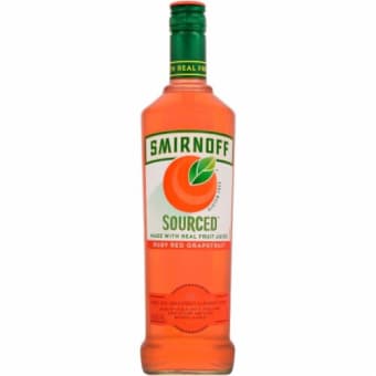 SMIRNOFF SOURCED RUBY RED GRAPEFRUIT VODKA 750ML