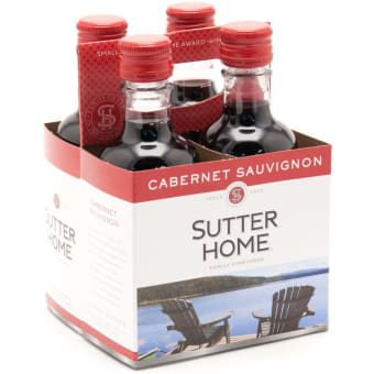 Sutter Home Red Wine Cabernet Sauvignon - 187mL / 4 Pack